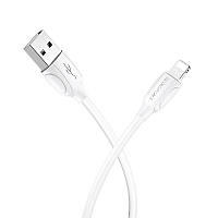 Кабель зарядки BOROFONE BX19 (2.4A) (1M) для Apple Lightning to USB для iOS пристроїв iPhone/iPad/iPod Білий