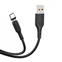 Кабель зарядки Denmen D18T (2.4A) (1M) USB - Type-C для мобільних пристроїв Samsung/Xiaomi/Huawei/Meizu/Realme