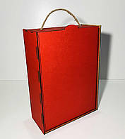 Коробка-пенал на два відділи, червоного кольору