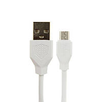 Кабель INKAX CK-18 USB - Micro USB (2.1A) (1M) Білий