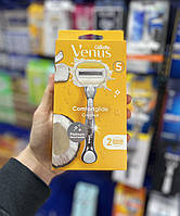 Эксклюзивдля женская бритва для бритья Gillette Venus Olay Coconut 5 лезвий + 2 сменных картриджа (немецкая)