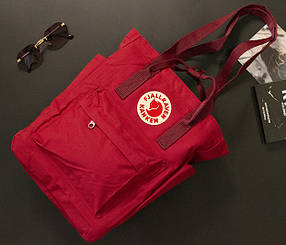 Сумка-рюкзак Kanken бордового кольору розмір 30х27х12 см