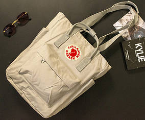 Сумка рюкзак Kanken жіноча світло-сірого кольору розмір 30х27х12 см