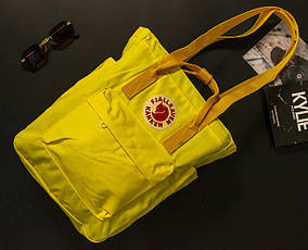 Рюкзак- сумка Kanken жовтого кольору розмір 45х27х12 см
