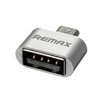 Перехідник Remax RA-OTG з Micro USB на OTG Сріблястий