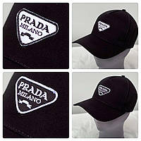 Кепка - тракер Prada мужская женская черная котоновая <unk> Бейсболка Прада