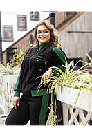 Весенний вельветовый костюм двухцветный, больших размеров от 48 до 60