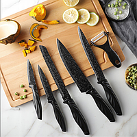 Набір кухонних ножів із неіржавкої сталі для кухні 6 предметів, універсальний набір