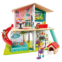 Ляльковий будинок Hape з гіркою, меблями та аксесуарами (E3411) (іграшка для дівчинки)