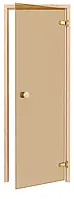 Стеклянная дверь для бани и сауны Saunax Trendline прозрачная бронза 70/200