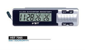 Автомобільні годинник з термометром VST-7065