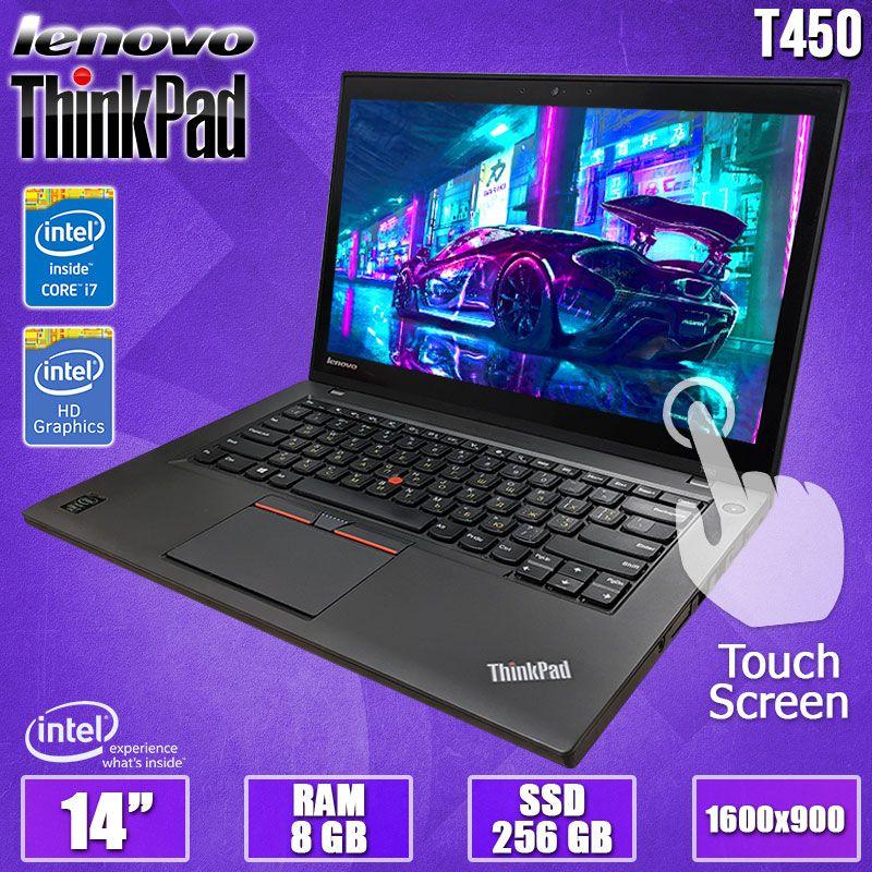 Хороший бізнес Ноутбук Lenovo ThinkPad T450 14" 1600x900 Touchscreen i7 5600U 8GB 256GB SSD