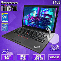 Хороший бізнес Ноутбук Lenovo ThinkPad T450 14" 1600x900 Touchscreen i7 5600U 8GB 256GB SSD
