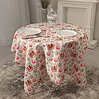 Натуральная Хлопковая+Льняная Скатерть Tablecloth Пасхальная Композиция 110*150 см