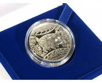 Подарочная коллекционная серебряная монета 925 пробы "Год Свиньи (Кабана)",16 грамм, Национальный банк Украины