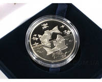 Подарочная коллекционная серебряная монета "Рыбы" 925 пробы, 16 грамм, Национальный банк Украины