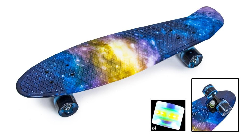 Пенні борд 27" колеса світяться Universe