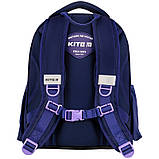 Рюкзак шкільний каркасний Kite Education Check and Hearts 35x26x13.5 см 12 л, фіолетовий (K24-555S-3), фото 5
