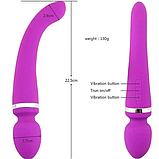 Вібратор у формі мікрофона, Двосторонній вібратор від USB, жіночий вібратор двосторонній, Інтимні іграшки, фото 2