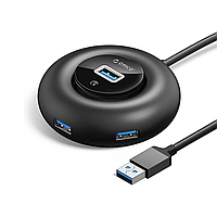 USB-концентратор Orico USB хаб USB 3.0 + 3x USB 2.0 + Type-C 5 в 1 5 Гбит/с 1.8м Black (ORICO-YX1-U2-18-BK-BP)