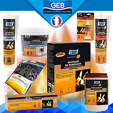 GEB вогнетривкі матеріали для монтажу, ремонту і обслуговування камінів, котлів і печей