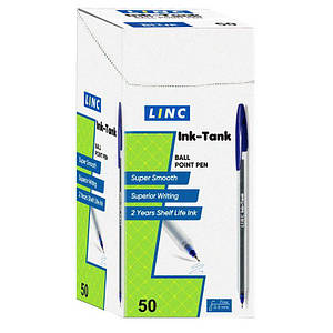 Ручка кульк/олив "Ink Tank" синя 0,6 мм "LINC"