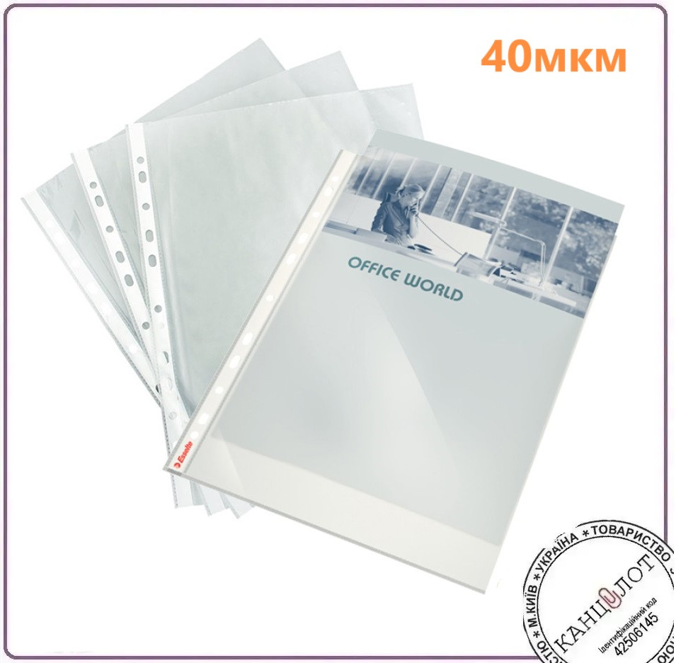 Файли ESSELTE A4, PP 40мкм, в упаковці 100шт (16690)