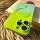 Чохол для IPhone 13 силіконовий із магнітним кільцем MagSafe, green, фото 10