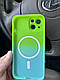 Чохол для IPhone 13 силіконовий із магнітним кільцем MagSafe, green, фото 4