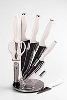 LUGI Набор кухонных ножей на подставке 7 предметов