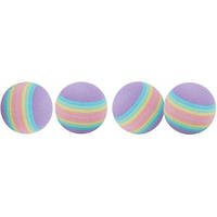 Набор игрушек Trixie Мячи цветные для кошек, d:4 см, 4 шт (вспененная резина)