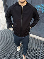 Куртка бомбер мужская softshell цвет черный L