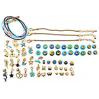 Toys Набір для створення браслетів Pandora THE BEST GOLD (Blue) з підвісками