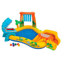 Toys Детский надувной игровой центр "Динозавры" 57444 с горкой
