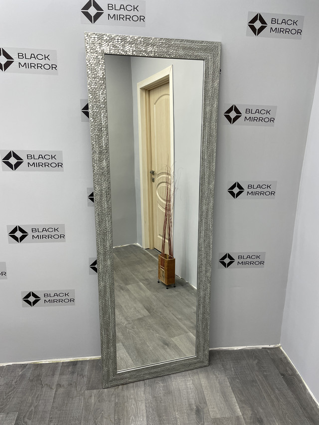 Настінне дзеркало 176х56 Сріблястий Black Mirror в кімнату для дому