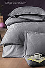 Постільна білизна First Choice сатин жакард Sofya Quicksilver євро розмір, фото 2