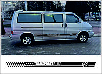 Наклейка плотерная 2 шт VOLKSWAGEN Transporter T4 пороги 240*14см см цвет на выбор как и размер