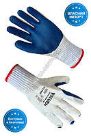 Перчатки "Скляр" белые с синим латексным покрытием SGL9459 "б"
