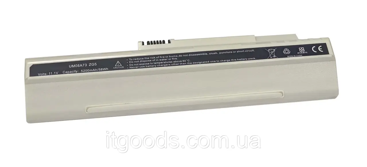 Акумулятор / батарея UM08A31 UM08A41 UM08A71 UM08A51  UM08B74 для Acer Aspire One D250 P531 (білий колір)