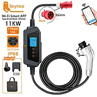 Зарядка для китайского авто Feyree 11KW 16A 3х-фазная, GB/T - Wi-Fi