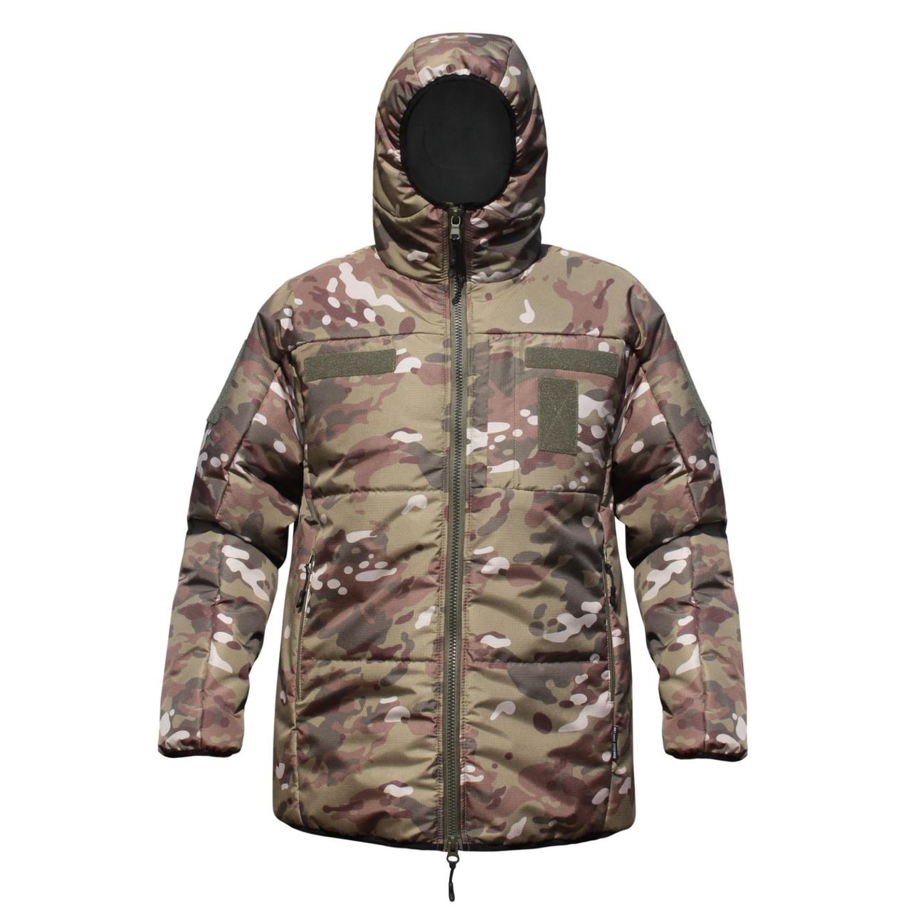 Зимова тактична куртка зсу мультикам на синтепоні з капюшоном (зима)