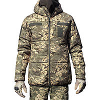 Зимова тактична куртка зсу піксель на синтепоні з капюшоном (зима)