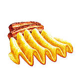 Чіпси Lay's Big Wave зі смаком свинячої грудинки, 70г, фото 3
