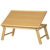 Комп'ютерний столик із бамбука "Баланс" 32х49,5х21,5 см. Для ґаджетів, для читання, для подавання сніданку