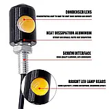 Білі  врізні світлодіоди (Орлине око 16мм), корпус чорний - LED DRL ДХО підсвічування салону, фото 2