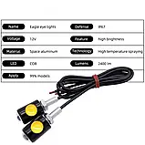 Білі  врізні світлодіоди (Орлине око 16мм), корпус чорний - LED DRL ДХО підсвічування салону, фото 6