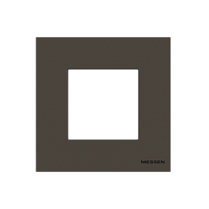 N2271 AN Рамка 1 пост Zenit 2мод, розмір 85x85мм, антрацит 2CLA227100N1801 ABB Niessen, фото 1