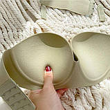 Жіночий безшовний бюстгальтер із силіконовою спинкою, чорний ліф пушап Анжеліка з прозорою спиною, фото 6