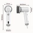 Електрична щітка RESTEQ Cleaning Brush Q1 з безліччю функцій для прибирання, різні насадки, IPX6, фото 7