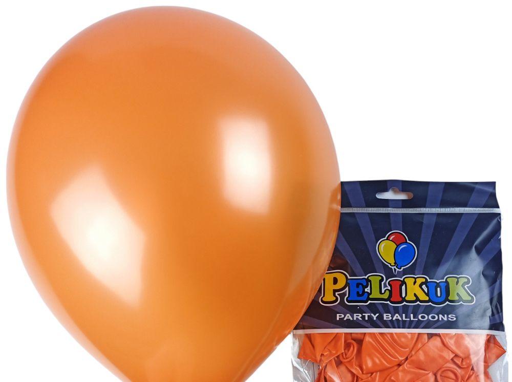Кульки круглі Pelikuk 13' (33 см) перламутр яскраво-жовтогарячий 50шт/уп 1350C-210 KNZ